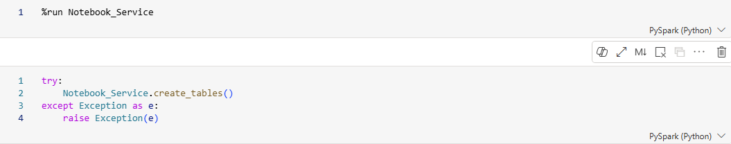 Notebook service class usage
